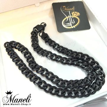 زنجیر کارتیر مشکی استیل