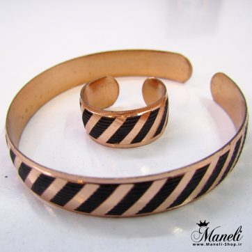 ست دستبند و انگشتر مسی