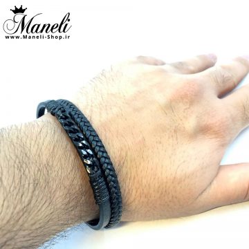 دستنبد چرم دوردیفه مردانه