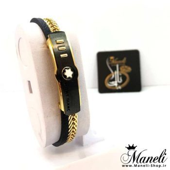 دستبند چرم و استیل کارتیر