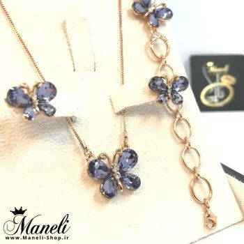 ست دستبند و گردنبند سواروسکی