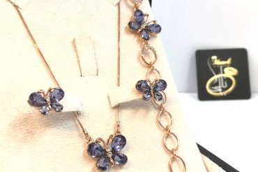 ست دستبند و گردنبند سواروسکی