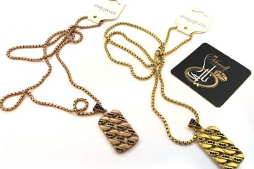 گردنبند پلاک مردانه طلائی