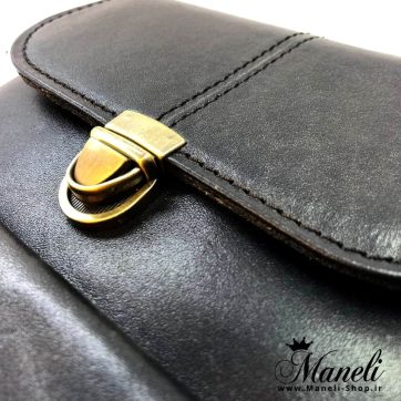 کیف رودوشی مردانه چرم مشکی