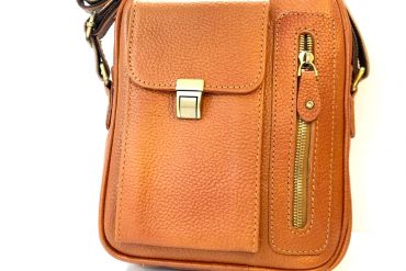 کیف رودوشی مردانه عسلی 140046