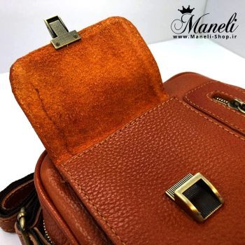 کیف رودوشی مردانه عسلی
