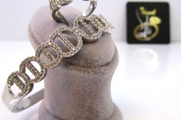 ست دستبند و انگشتر نقره ای