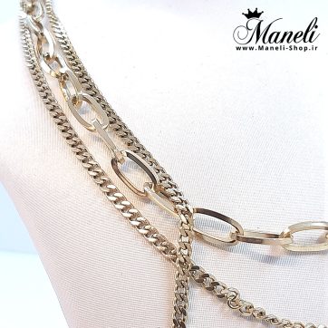 گردنبند 3 ردیفه استیل