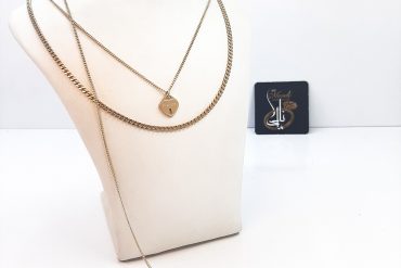 گردنبند استیل سه ردیفه