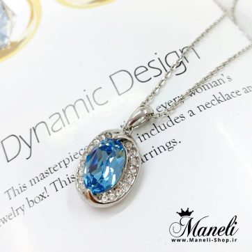 گردنبند سواروسکی آبی