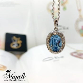 گردنبند سواروسکی آبی