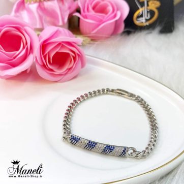 دستبند نقره ای استیل رنگ ثابت