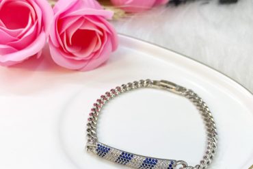 دستبند نقره ای استیل رنگ ثابت