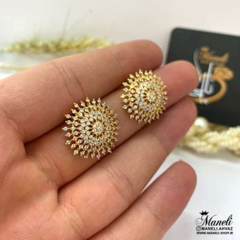 گوشواره طلائی نگینی