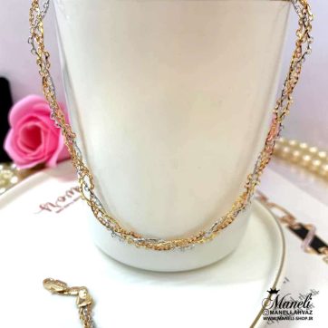 گردنبند طلایی نقره ای