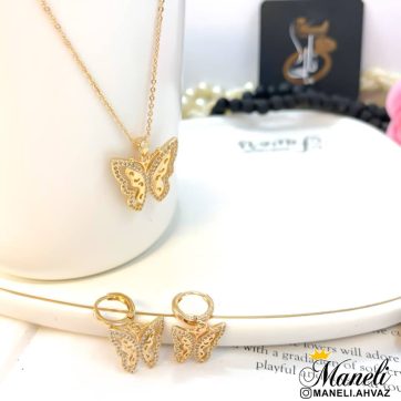 نیم ست پروانه رنگ ثابت