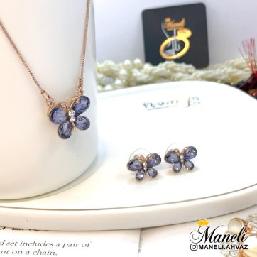 نیم ست سواروسکی پروانه کلیو