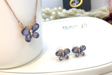 نیم ست سواروسکی پروانه کلیو