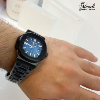 ساعت پتک فیلیپ ژنو صفحه سورمه ای