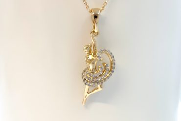 گردنبند بالرین نگین دار ژوپینگ mxp541