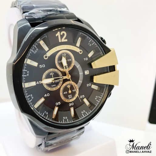 ساعت دیزل شاخدار مشکی طلایی