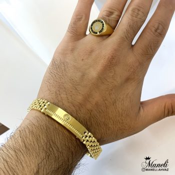 ست دستبند و انگشتر رولکس مردانه 14010732