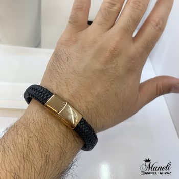 دستبند مردانه چرم