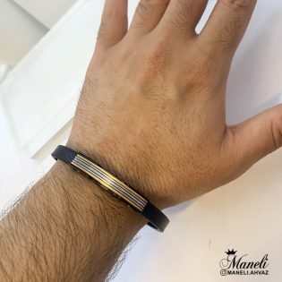 دستبند چرم مردانه ساده و شیک