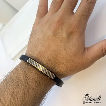 دستبند چرم مردانه ساده و شیک