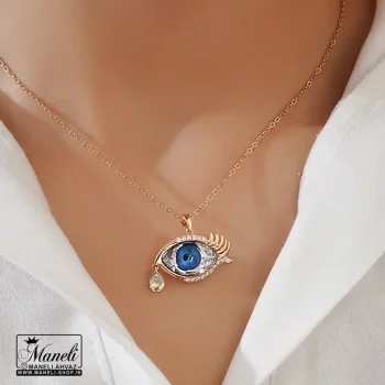 خرید گردنبند چشم و اشک خاص و زیبا ژوپینگ مناسب یقه هفت