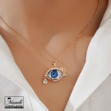 خرید گردنبند چشم و اشک خاص و زیبا ژوپینگ مناسب یقه هفت
