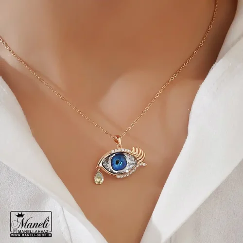 خرید گردنبند چشم و اشک خاص و زیبا ژوپینگ مناسب یقه هفت