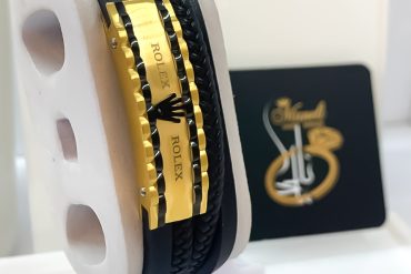 ست دستبند چرم و انگشتر رولکس 14010803