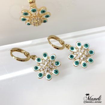 گوشواره چشم نظر طرح گل