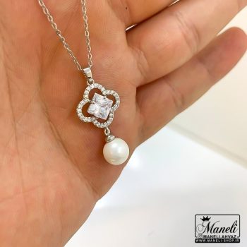 گردنبند مرواریدی رنگ ثابت