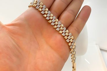 دستبند زنانه قلب نگین دار ژوپینگ