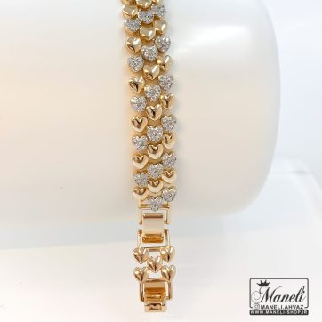 دستبند زنانه قلب نگین دار ژوپینگ