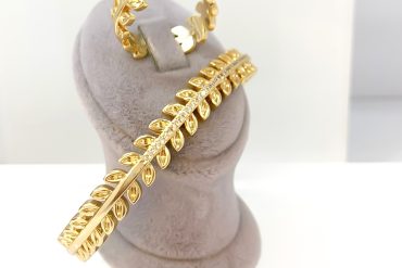 ست دستبند و انگشتر طرح برگ