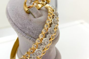 ست دستبند و انگشتر نگین دار ژوپینگ