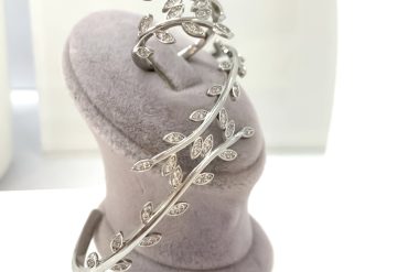 ست دستبند و انگشتر طرح برگ زیتون