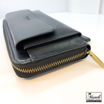 کیف دستی چرم عسلی و مشکی