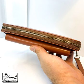 کیف دستی چرم عسلی