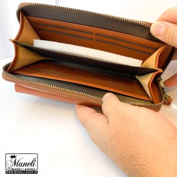 کیف دستی چرم عسلی