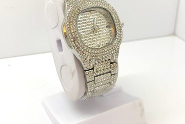 ساعت فول نگین زنانه نقره ای