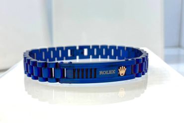 دستبند رولکس مردانه آبی کاربنی