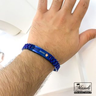 دستبند رولکس مردانه آبی کاربنی