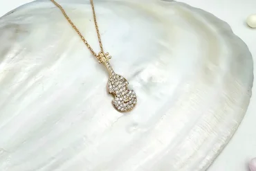 گردنبند ویولن نگین دار زنانه 14010816