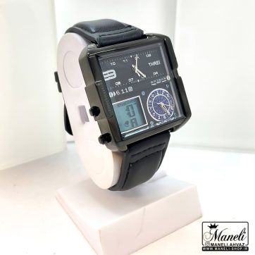 ساعت سه زمانه صفحه مربع 6.11