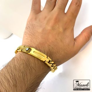 دستبند مونت بلنک مردانه طلائی 14010910