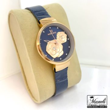 ساعت نیوی فورس طرح گل سورمه ای 14010912